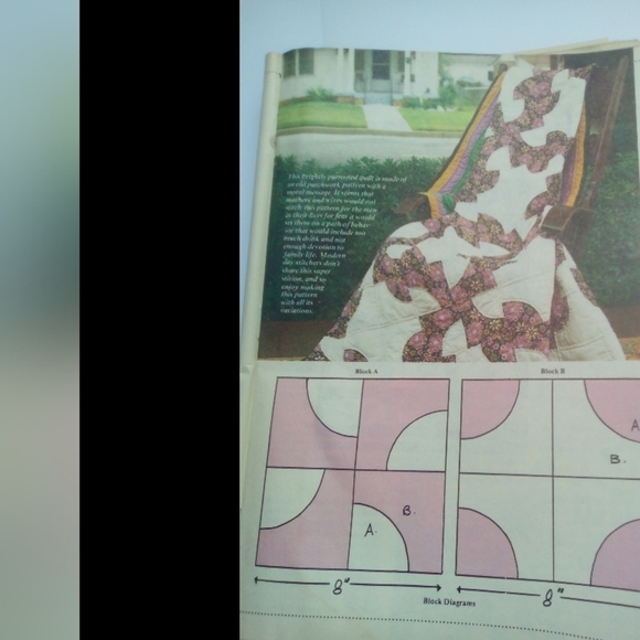 Old Fashioned Patchwork Vintage Magazine Quilting Quilt Patterns - Picture 7 of 13